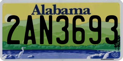 AL license plate 2AN3693