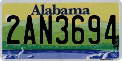 AL license plate 2AN3694