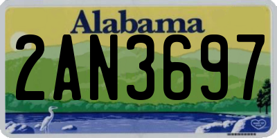 AL license plate 2AN3697