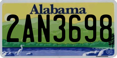 AL license plate 2AN3698