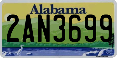 AL license plate 2AN3699