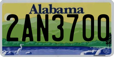 AL license plate 2AN3700