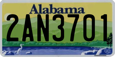 AL license plate 2AN3701