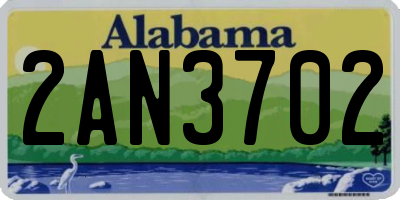 AL license plate 2AN3702