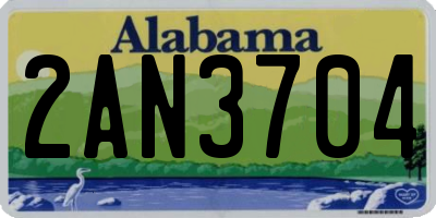 AL license plate 2AN3704