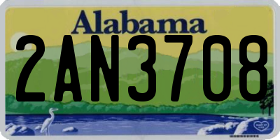 AL license plate 2AN3708