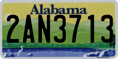 AL license plate 2AN3713