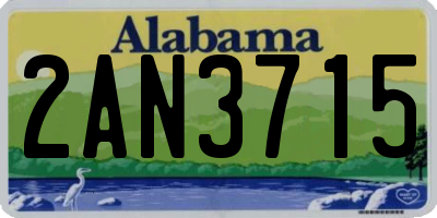 AL license plate 2AN3715