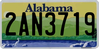 AL license plate 2AN3719