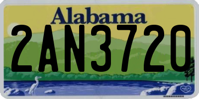 AL license plate 2AN3720