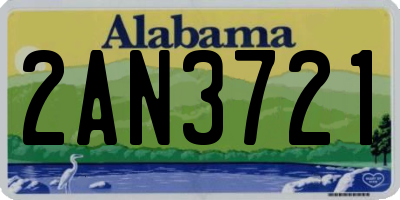 AL license plate 2AN3721
