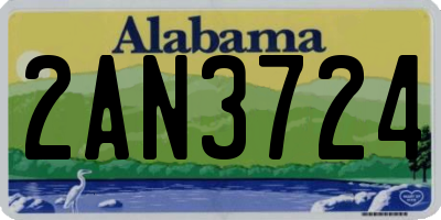 AL license plate 2AN3724