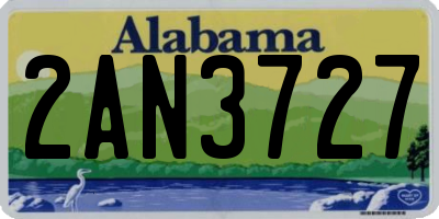 AL license plate 2AN3727