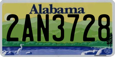 AL license plate 2AN3728