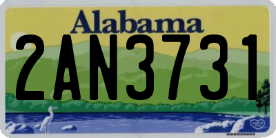 AL license plate 2AN3731