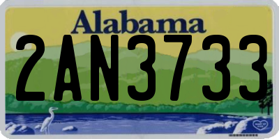 AL license plate 2AN3733