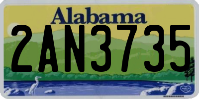 AL license plate 2AN3735