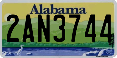 AL license plate 2AN3744