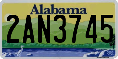 AL license plate 2AN3745