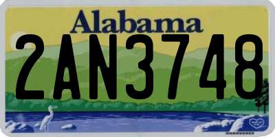 AL license plate 2AN3748