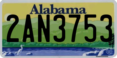AL license plate 2AN3753