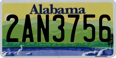 AL license plate 2AN3756
