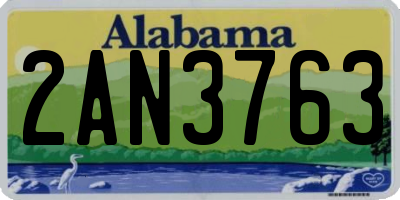 AL license plate 2AN3763
