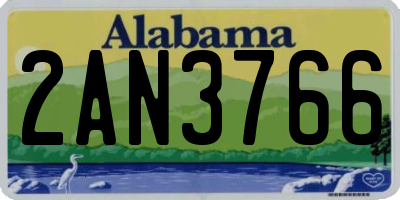 AL license plate 2AN3766