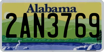 AL license plate 2AN3769