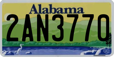 AL license plate 2AN3770