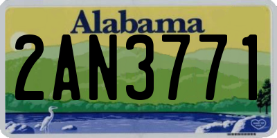 AL license plate 2AN3771