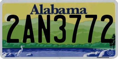 AL license plate 2AN3772
