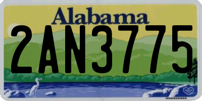 AL license plate 2AN3775