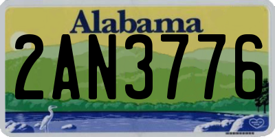 AL license plate 2AN3776