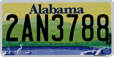 AL license plate 2AN3788