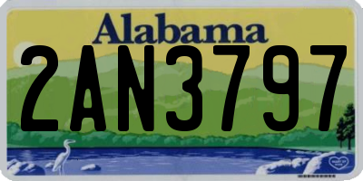 AL license plate 2AN3797