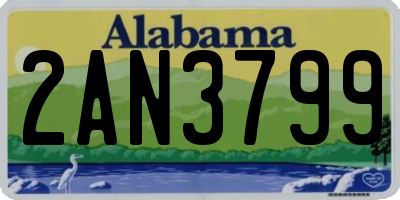 AL license plate 2AN3799