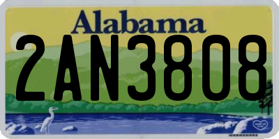 AL license plate 2AN3808