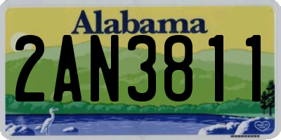 AL license plate 2AN3811