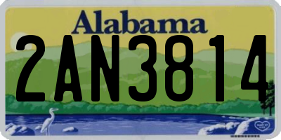 AL license plate 2AN3814