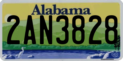 AL license plate 2AN3828