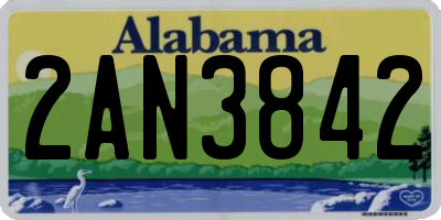 AL license plate 2AN3842