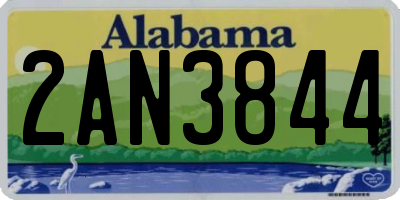 AL license plate 2AN3844