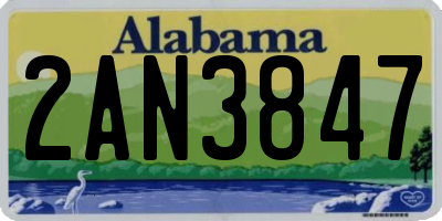 AL license plate 2AN3847