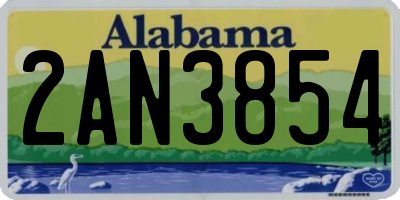 AL license plate 2AN3854