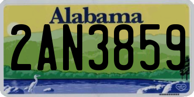 AL license plate 2AN3859