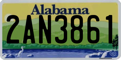 AL license plate 2AN3861