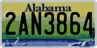 AL license plate 2AN3864