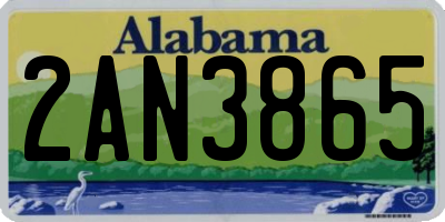 AL license plate 2AN3865