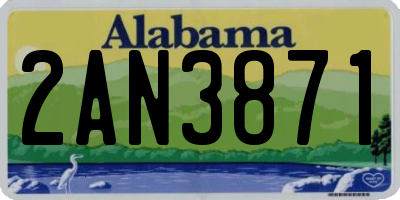 AL license plate 2AN3871